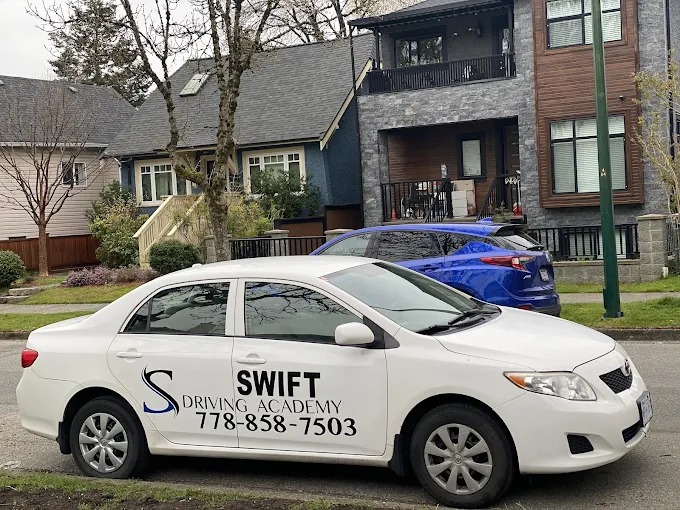 Swift Driving Academy dual‑control car in Vancouver for Class 5/7 lessons and road tests